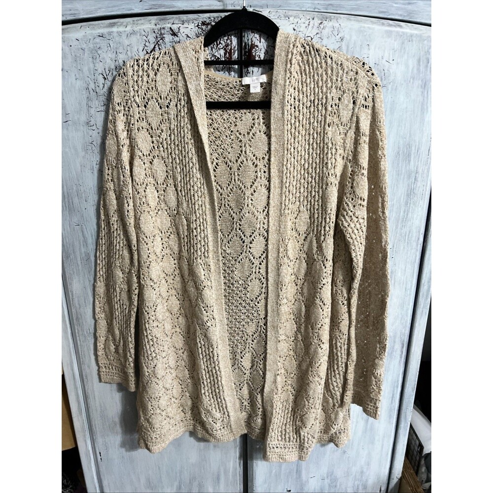 J. Jill BoHo hooded open cardigan Sm